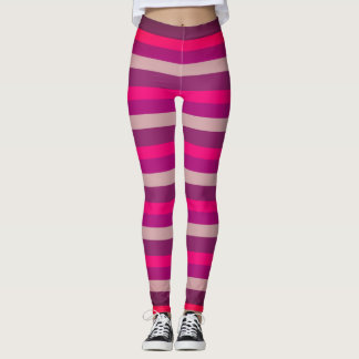 Pink and Purple Stripes leggings