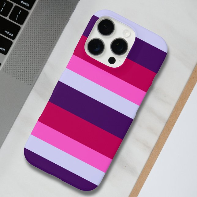 Pink and Purple Stripes Pattern Tote Bag Case-Mate iPhone Case (Creator Uploaded)