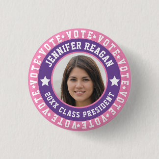 Pink and Purple Student Body Campaign Button