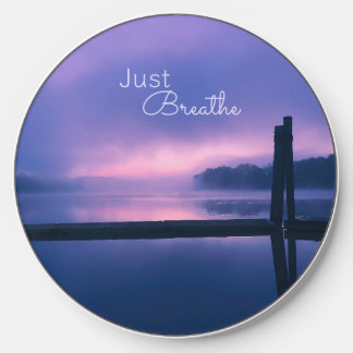 Pink and Purple Sunrise Over Water Just Breathe Wireless Charger