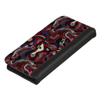 pink and purple swirl abstract iPhone 8/7 wallet case