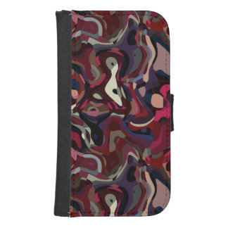pink and purple swirl abstract galaxy s4 wallet case
