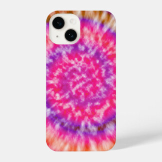 pink and purple tie-dye iPhone 14 case