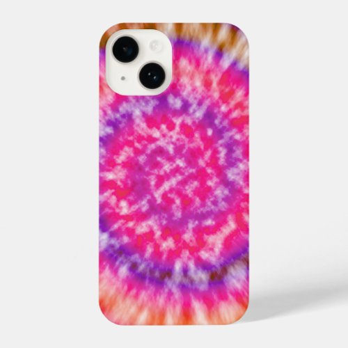 pink and purple tie_dye iPhone 14 case