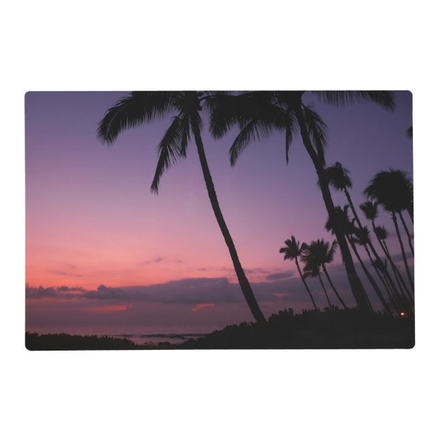 Pink and purple tropical sunset placemat (Front)
