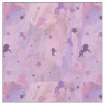 pink and purple unicorn and star design fabric