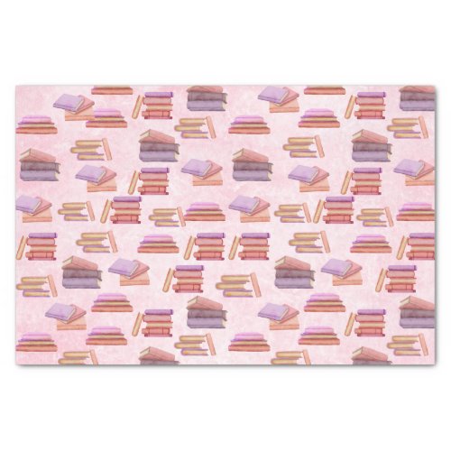 Pink and Purple Watercolor book pattern library   Tissue Paper