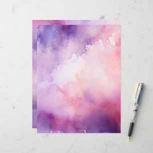 Pink and Purple Watercolor Scrapbook Paper