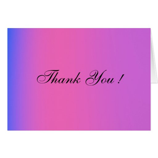 Pink and Purple Wedding Blank Thank You Cards | Zazzle