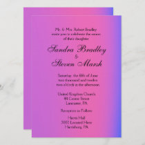 Pink and Purple Wedding Invitation