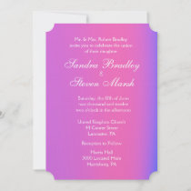 Pink and Purple Wedding Invitation 5" x 7"