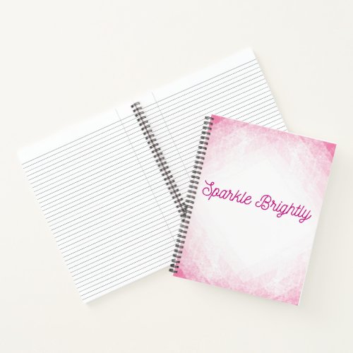 Pink and Raspberry Sparkly Brightly Notebook