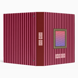 Pink and Raspberry Striped Binder Photo Album