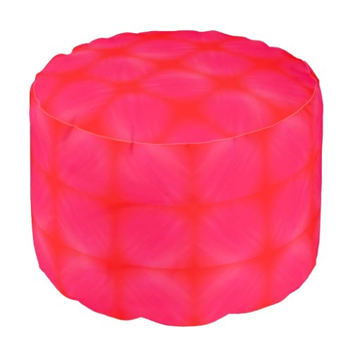 Pink and Red Abstract Pattern Pouf