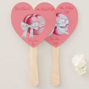 pink and red background fun cynical wedding hand fan