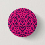 Pink and red Boho mandala style pattern Button
