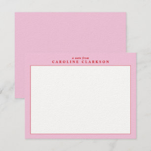 Pink and Red Border Note Card