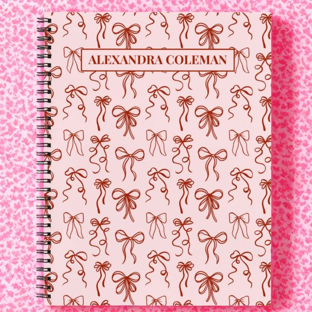 Pink and Red Bow Aesthetic Coquette Notebook (Creator Uploaded)