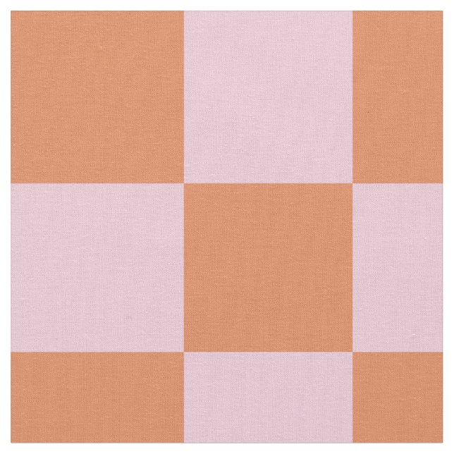 Pink and Red Checkered Pattern Fabric (Close Up)