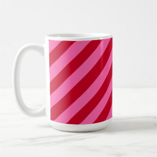 Pink and Red Christmas Peppermint Stripes  Coffee Mug