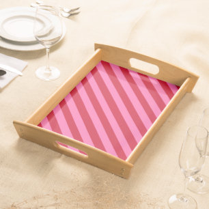 Pink and Red Christmas Peppermint Stripes  Serving Tray