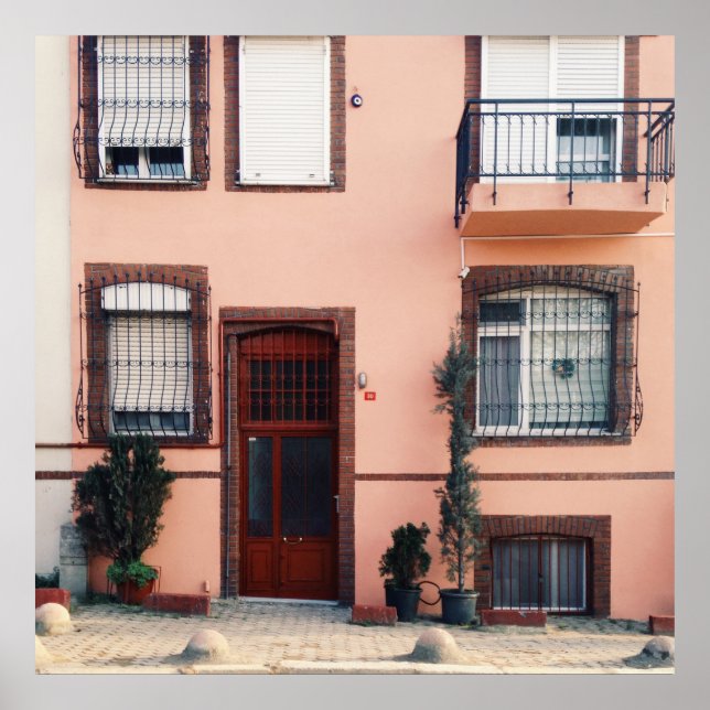 PINK AND RED CONCRETE BUILDING POSTER (Front)