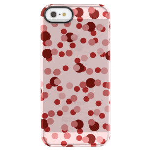 pink and red dots clear iPhone SE/5/5s case