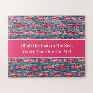 Pink and Red Fish for Valentine's Day Jigsaw Puzzle