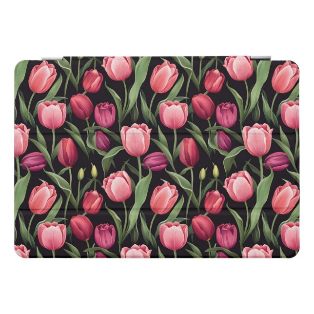 Pink and Red Floral Tulip iPad Pro Cover (Horizontal)