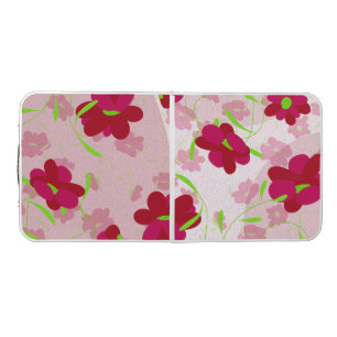 Pink and Red Flowers - Floral Beer Pong Table