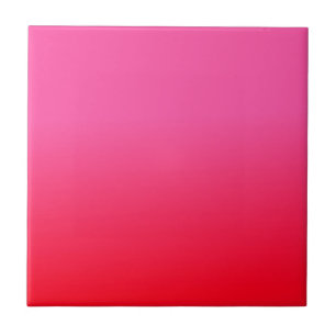 Pink and Red Gradient Ceramic Tile