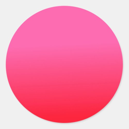 Pink and Red Gradient Classic Round Sticker