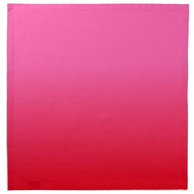 Pink and Red Gradient Cloth Napkin (Front)