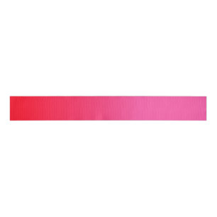 Pink and Red Gradient Grosgrain Ribbon