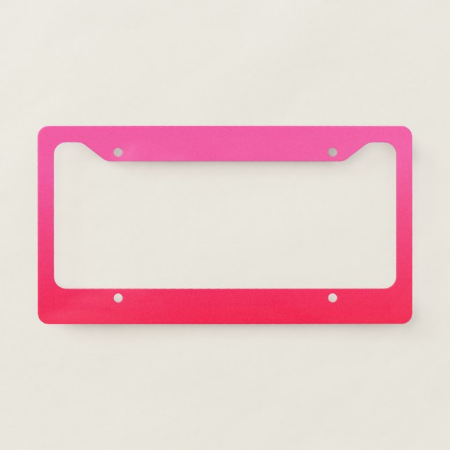 Pink and Red Gradient License Plate Frame (Front)