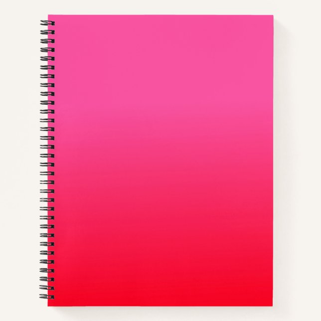 Pink and Red Gradient Notebook (Front)