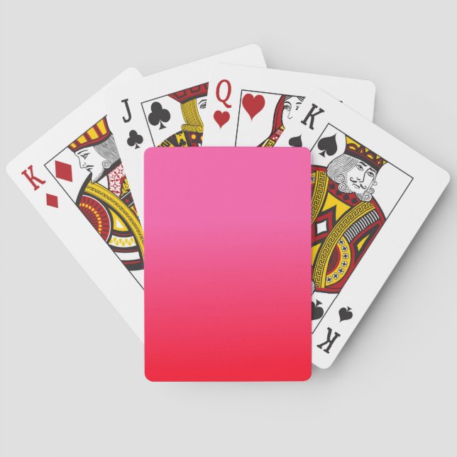 Pink and Red Gradient Poker Cards (Back)