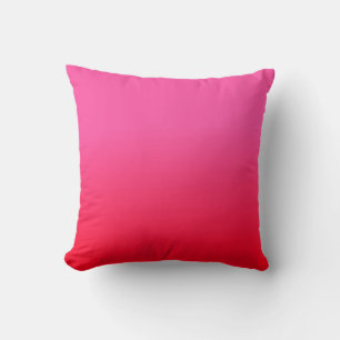 Pink and Red Gradient Throw Pillow