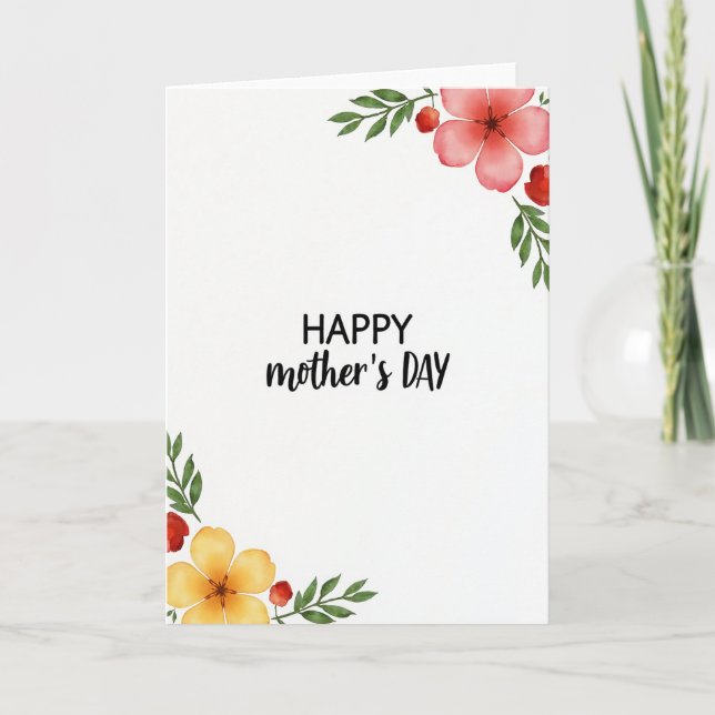 Pink And Red Happy Day Card (Front)