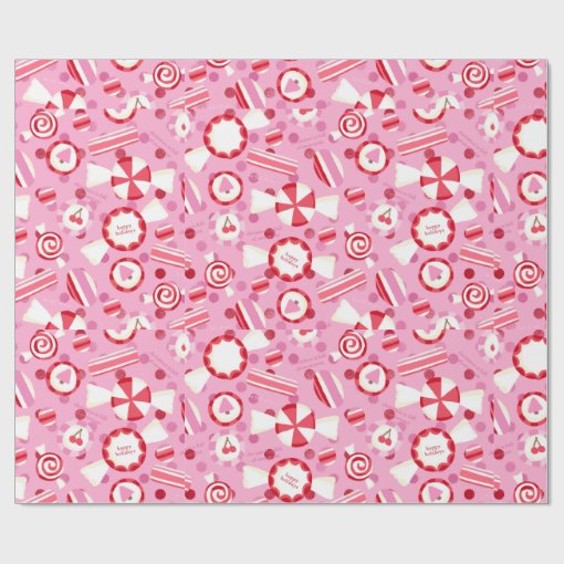 Candy Christmas Wrapping Paper 