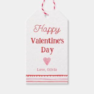 Happy Valentine's Day Gift Tag, Heart String Gift Tags