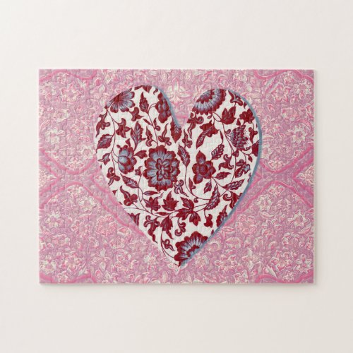 Pink and Red Heart Love or Valentine Puzzle