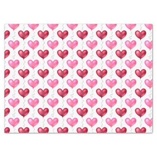 Pink and Red Hearts Valentines Day Love Tissue Paper