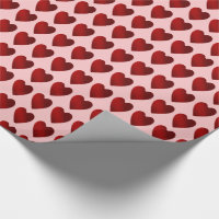 Pink and red hearts Valentines Day Wrapping Paper