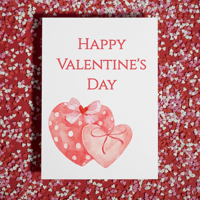 Pink and Red Hearts With Bows Valentine's Day Card (Pink and Red Hearts With Bows Valentine's Day Card
)