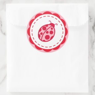 Pink and Red Ladybug Stickers