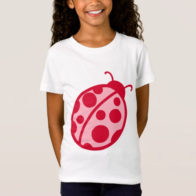 Pink and Red Ladybug T-Shirt (Front)