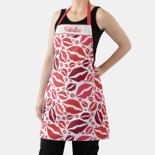 Pink and Red Lips Apron