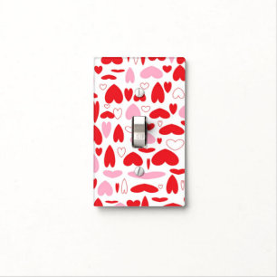 Pink And Red Love Hearts Wall Switch Light Switch Cover