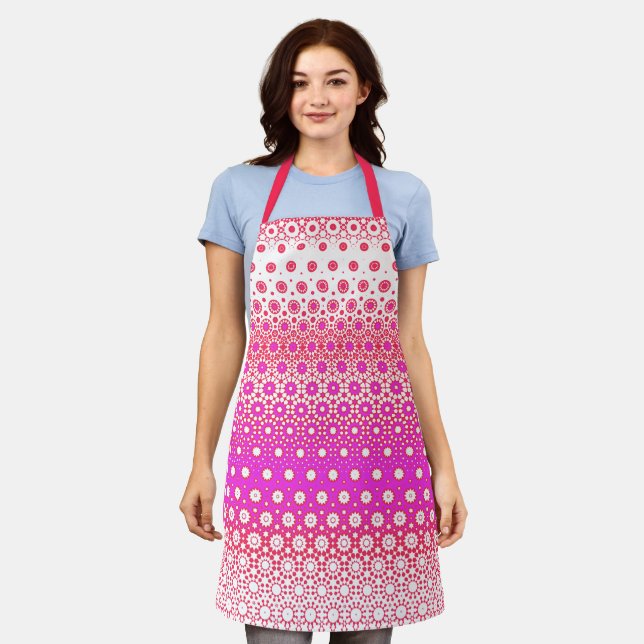 Pink and Red Mosaic Apron (Worn)